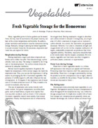 Fresh vegetable storage