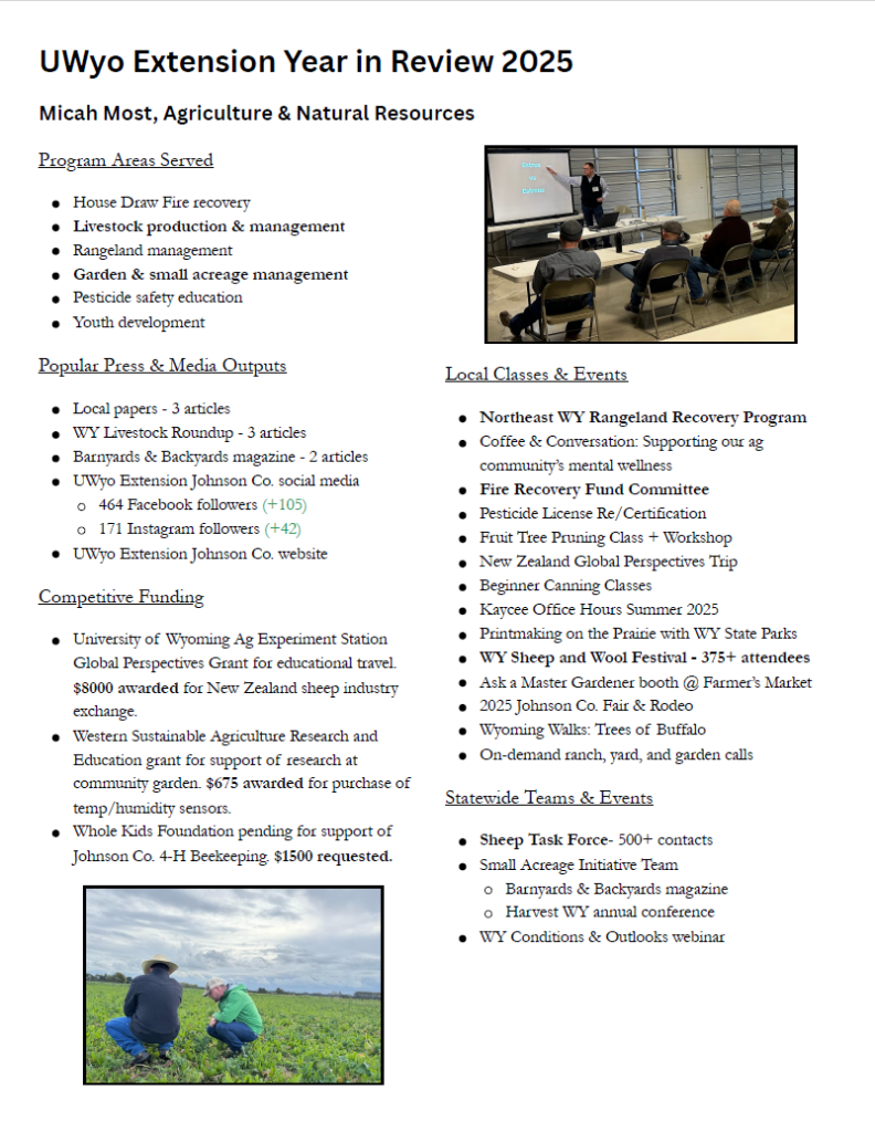Page 1 of the Year in Review 2025. Click the link in this post to access a pdf version.