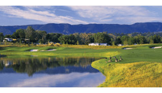 Photo of the reclaimed oil refinery as a golf course in Casper, WY