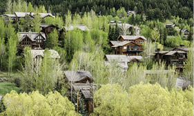 Photo of subdivision in the mountains near Jackson, WY