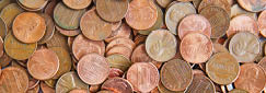 piles of pennies