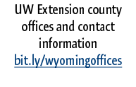 UW Extension county offices and contact information bit.ly/wyomingoffices 
