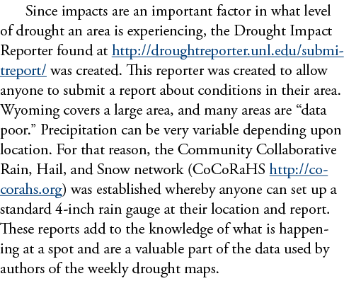 Since impacts are an important factor in what level of drought an area is experiencing, the Drought Impact Reporter f...