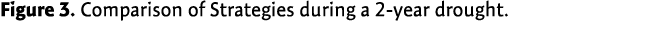 Figure 3. Comparison of Strategies during a 2-year drought.