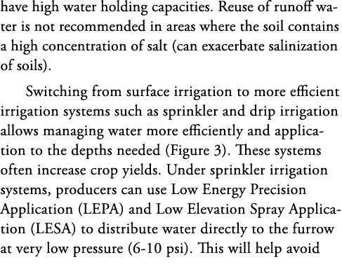 have high water holding capacities. Reuse of runoff water is not recommended in areas where the soil contains a high ...