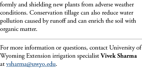 formly and shielding new plants from adverse weather conditions. Conservation tillage can also reduce water pollution...