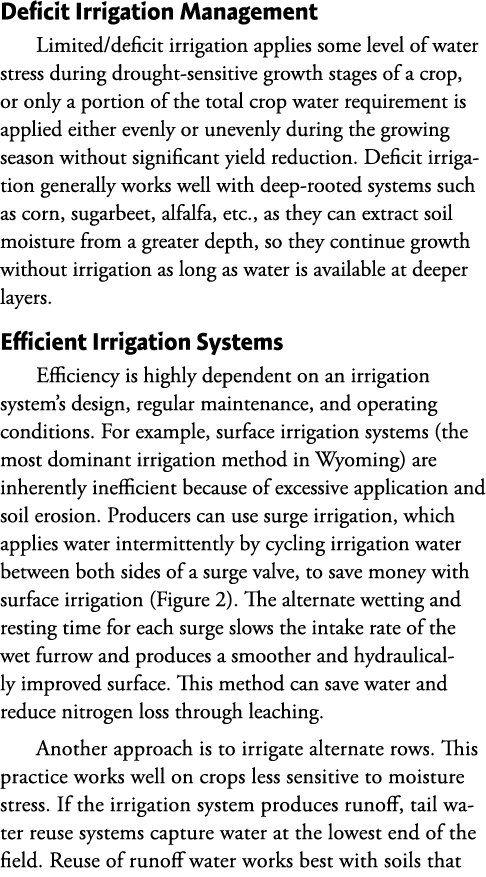 Deficit Irrigation Management Limited/deficit irrigation applies some level of water stress during drought-sensitive ...