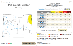 photo of U.S. Drought Monitor website