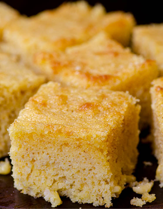 Fresh corn cornbread. 