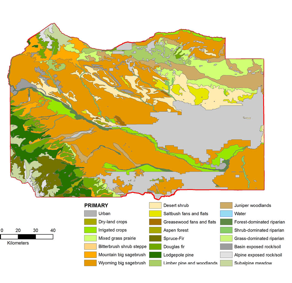 Most of the urban land use is concentrated in the southeast corner of the reservation 