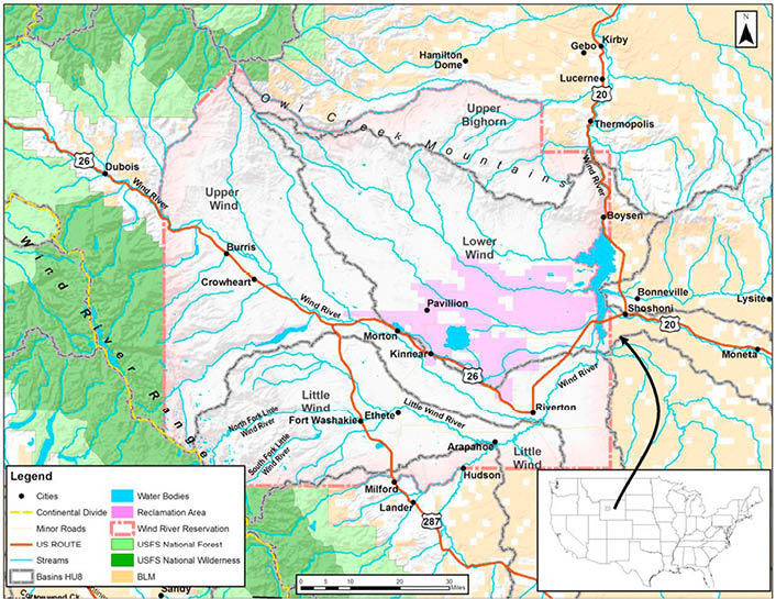 Several streams flow through the reservation 