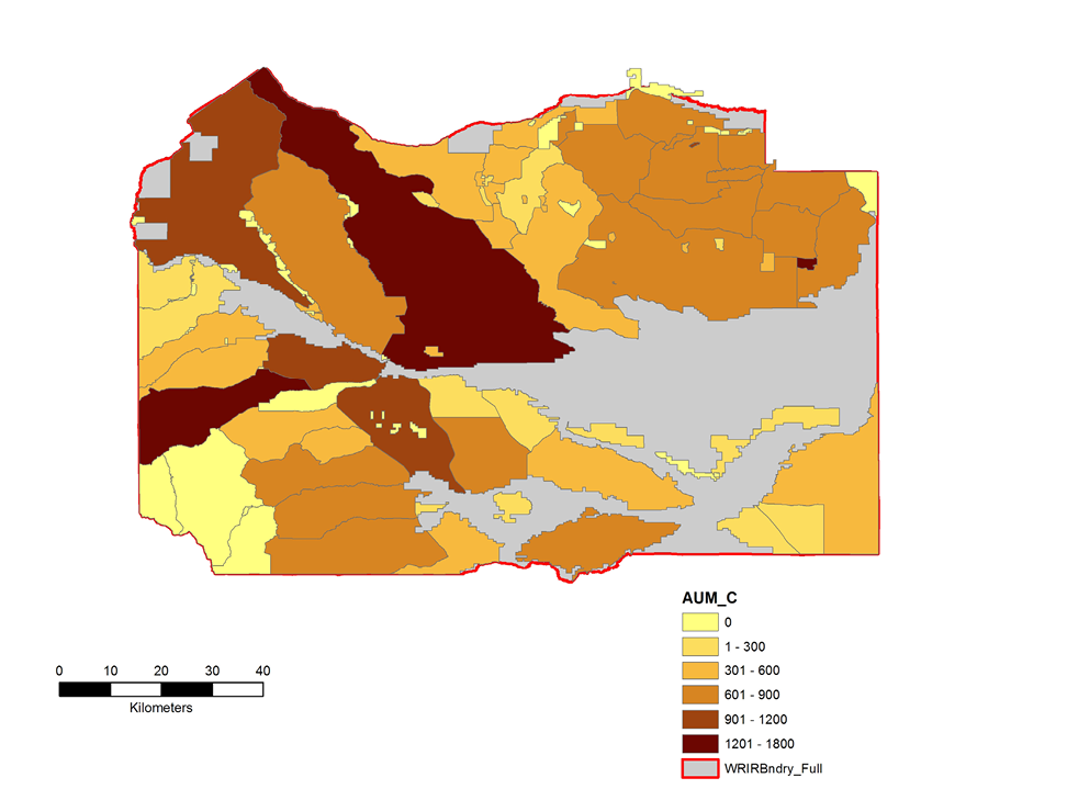 Much of the land outside of the urban areas is rangeland 