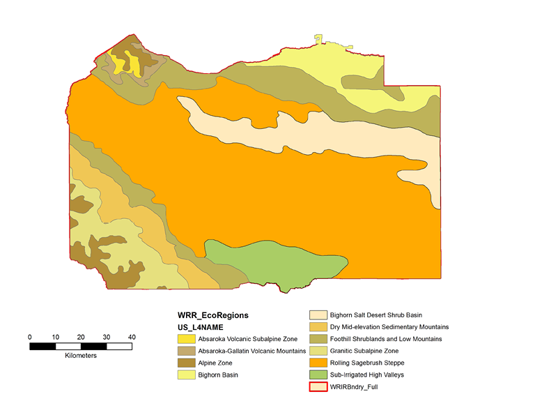 Much of the land is rolling sagebrush steppe 