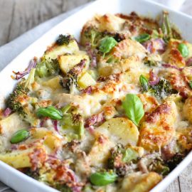 baked casserole with vegetables