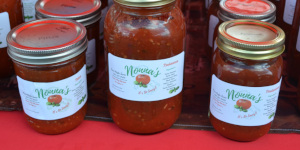 Jars of homemade pasta sauces