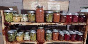 Jars of canned goods