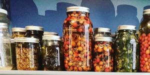 Jars of canned goods