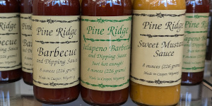 Pine Ridge sauce bottles