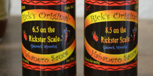 Bottles of hot sauce