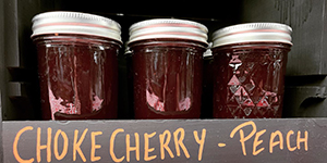 Jars of homemade jam
