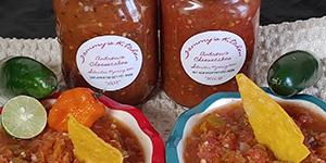 Jars of salsa