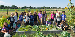 Children in a garden