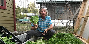 Man working in garden