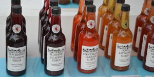 Bottles of drinking vinegars