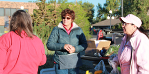 People and vendors at Farmers Market.