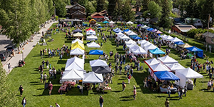 Tents at a farmers market