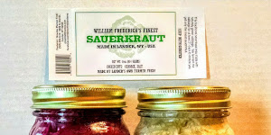 Jars of homemade sauerkraut