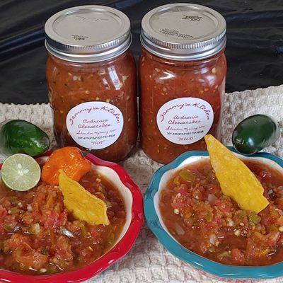 Jars of salsa