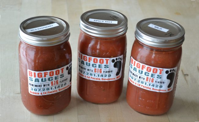 Three jars of sauces