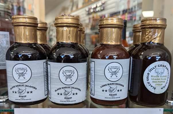 Black-Gold-Jelly-Company-1-500h Bottles of sauce