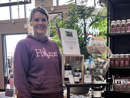 Brianne East with products