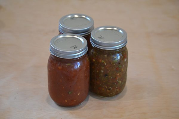 Jars of salsa