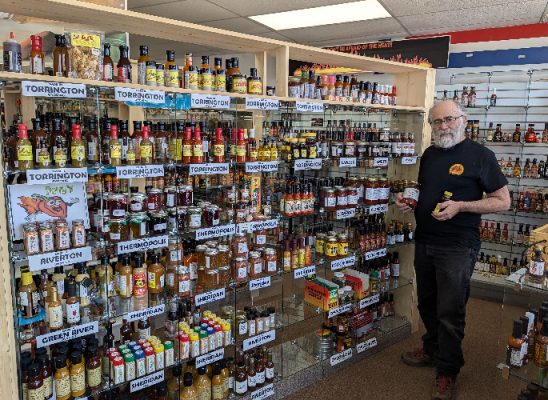 Howie Samuelson in his store.