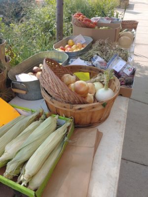 Produce on a table