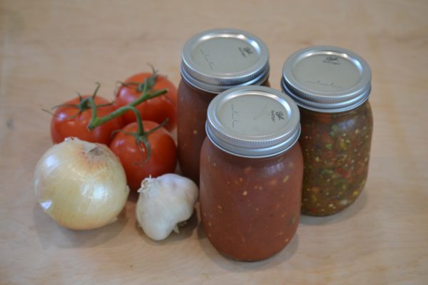 Jars of salsa