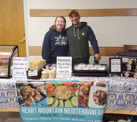 Vendors at a farmers market