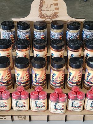 JJs-Seasonings-2-500h Display of seasoning jars