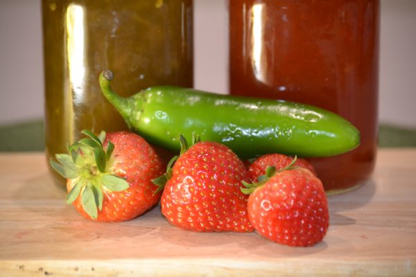 Strawberries and jalapenos
