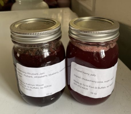 Jars of homemade jam