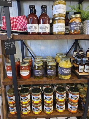 Display of jars and bottles