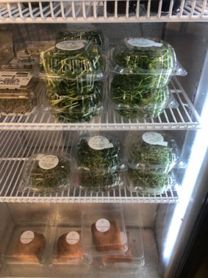 Packaged produce in a cooler