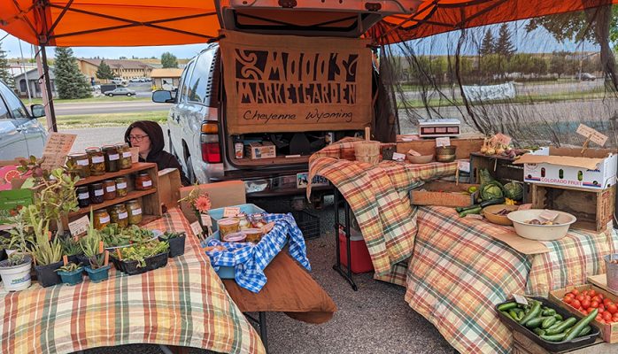 Tables at a Farmers' Market