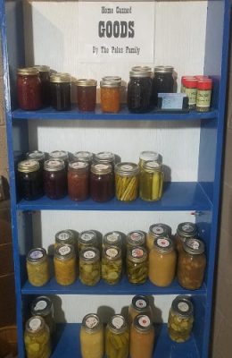 Display of Paulus Family canned goods