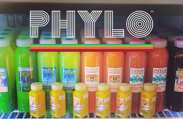 Bottles of health juices