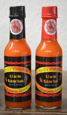 Bottles of Rick's Original Sauces