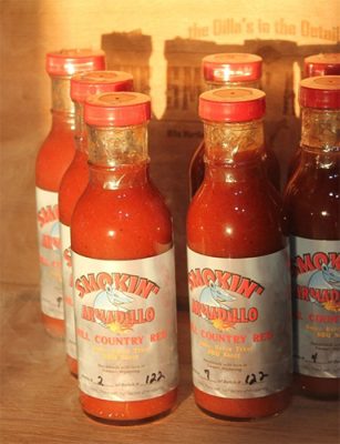 Bottles of barbecue sauce